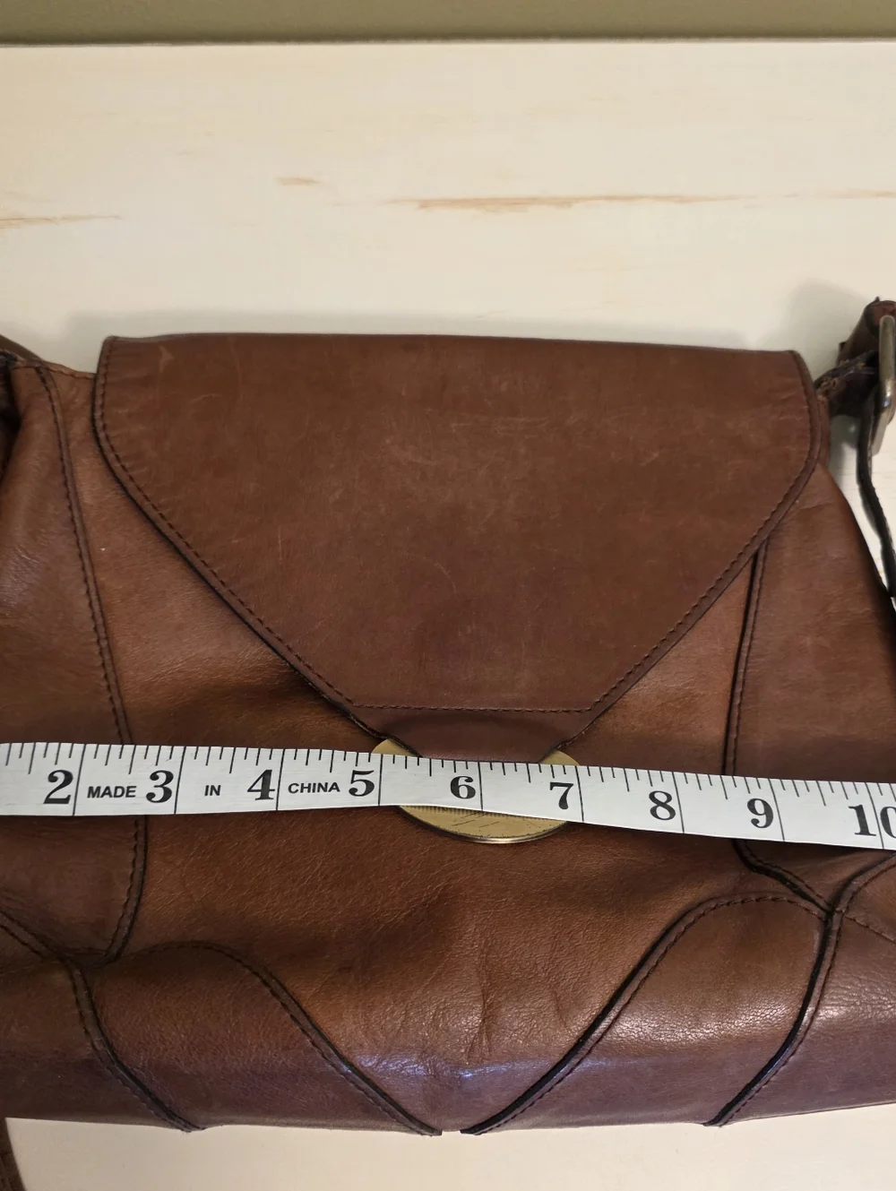 Chloe | Brown Leather Crossbody Bag - Picture 14 of 16